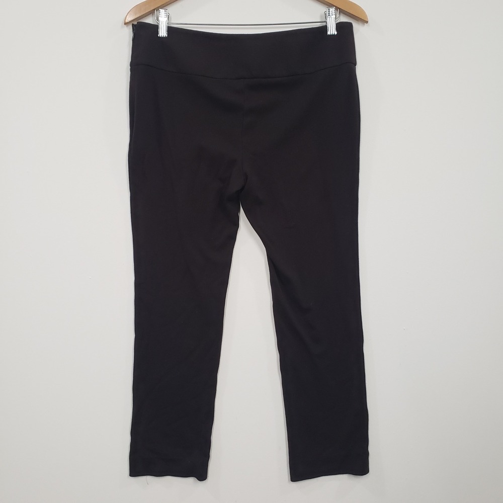 Antonio Melani Black Dress Pants Womens 10 Side Zip Stretch Trousers Workwear - Picture 2 of 5